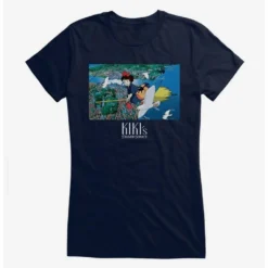 New 😍 Studio Ghibli Kiki's Delivery Service Broomstick Girls T-Shirt 😀 -Studio Ghibli Shop 13073252 hi