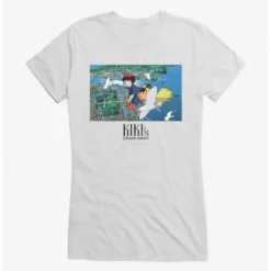 New 😍 Studio Ghibli Kiki's Delivery Service Broomstick Girls T-Shirt 😀 -Studio Ghibli Shop 13073259 hi