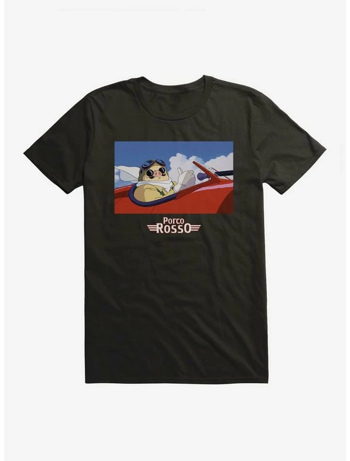 Deals 😍 Studio Ghibli Porco Rosso Jet T-Shirt 🔥 2 Deals 😍 Studio Ghibli Porco Rosso Jet T-Shirt 🔥 - Image 2