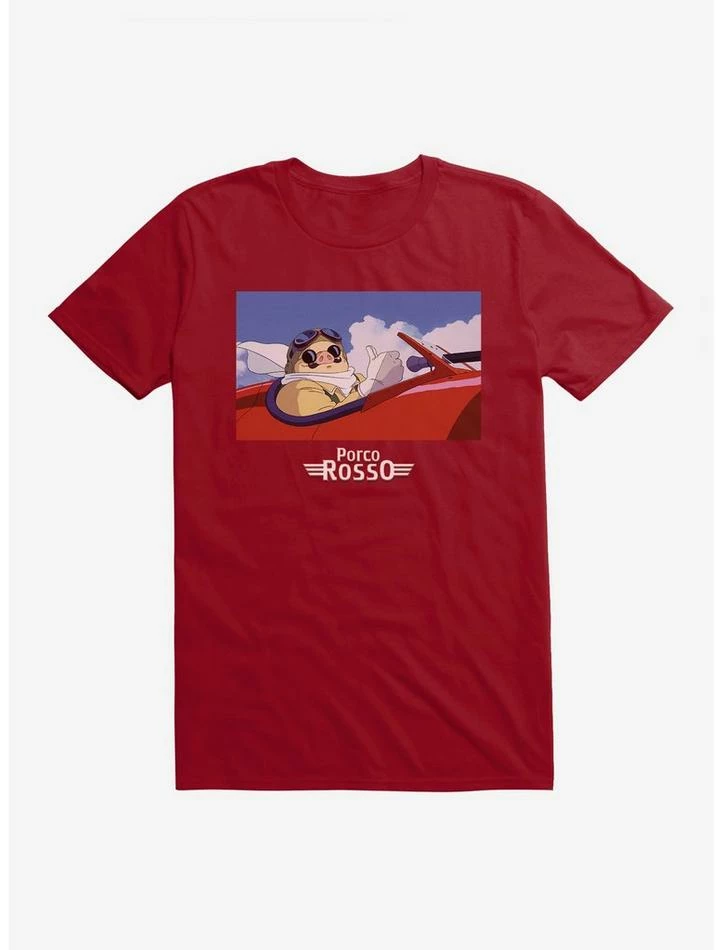 Deals 😍 Studio Ghibli Porco Rosso Jet T-Shirt 🔥 4 Deals 😍 Studio Ghibli Porco Rosso Jet T-Shirt 🔥 - Image 4