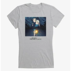 Flash Sale ⌛ Studio Ghibli Howl's Moving Castle Poster Art Girls T-Shirt ⌛ -Studio Ghibli Shop 13182088 hi
