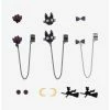 Deals 🌟 Studio Ghibli Kiki's Delivery Service Silhouette Floral Cuff Earring Set 🤩