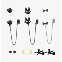 Deals 🌟 Studio Ghibli Kiki's Delivery Service Silhouette Floral Cuff Earring Set 🤩