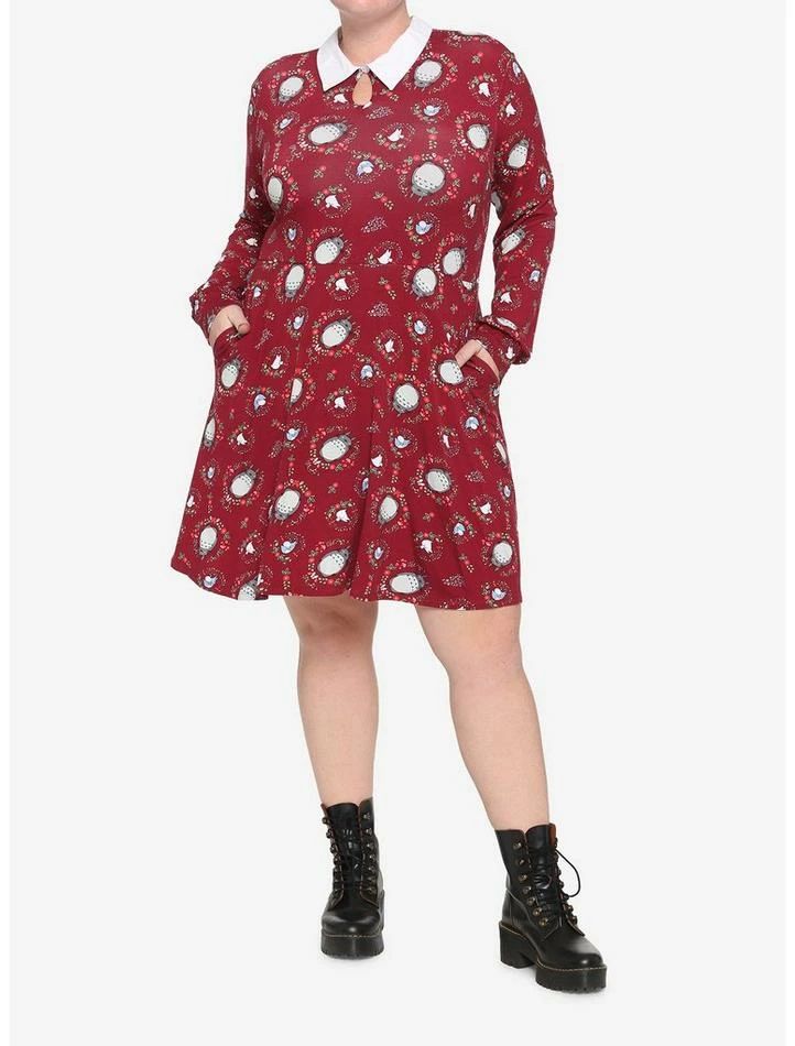Promo ✨ Studio Ghibli My Neighbor Totoro Collared Long-Sleeve Dress Plus Size 🥰 2 Promo ✨ Studio Ghibli My Neighbor Totoro Collared Long-Sleeve Dress Plus Size 🥰 - Image 2