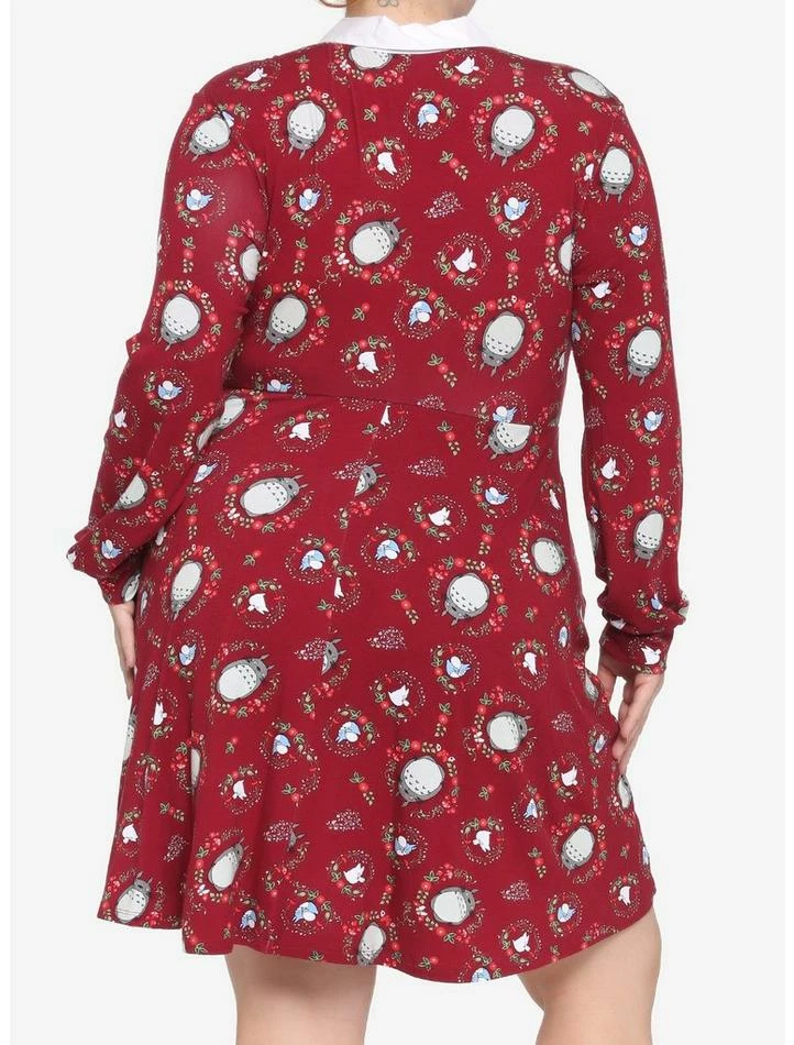 Promo ✨ Studio Ghibli My Neighbor Totoro Collared Long-Sleeve Dress Plus Size 🥰 3 Promo ✨ Studio Ghibli My Neighbor Totoro Collared Long-Sleeve Dress Plus Size 🥰 - Image 3