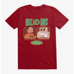 Buy 🤩 Studio Ghibli Porco Rosso Eat First T-Shirt ⭐ -Studio Ghibli Shop 16622653 hi