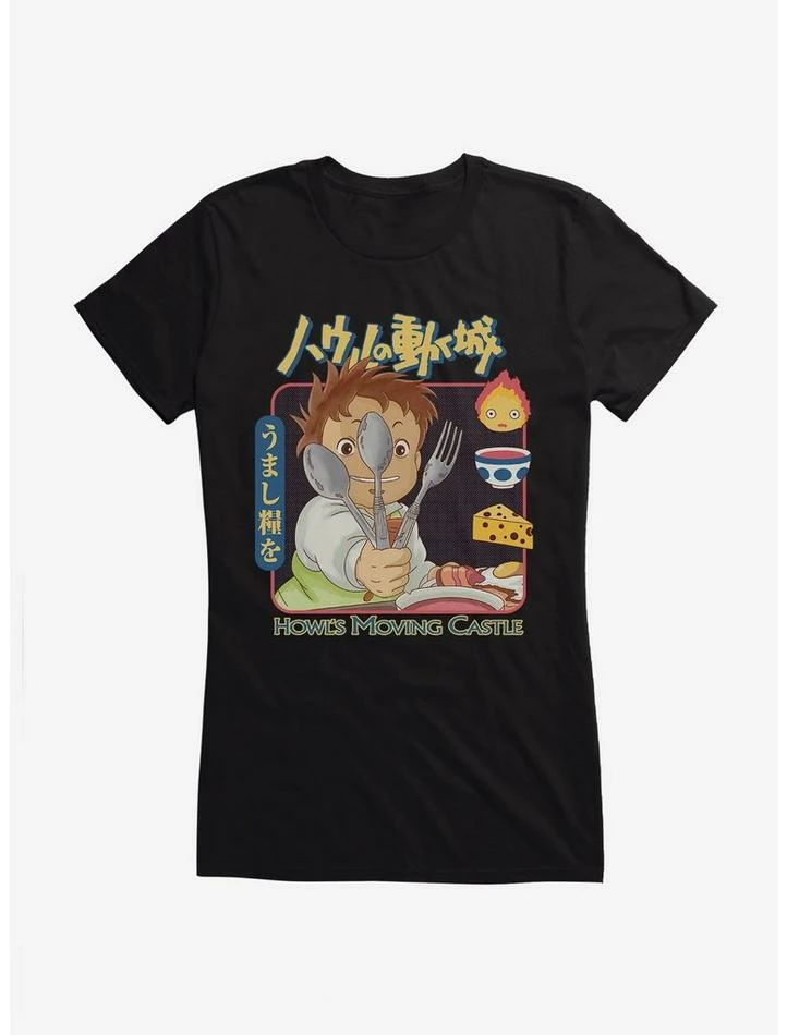 Discount βοΈ Studio Ghibli Howl's Moving Castle Markl Utensils Girls T-Shirt 𧨠2 Discount βοΈ Studio Ghibli Howl's Moving Castle Markl Utensils Girls T-Shirt 𧨠- Image 2