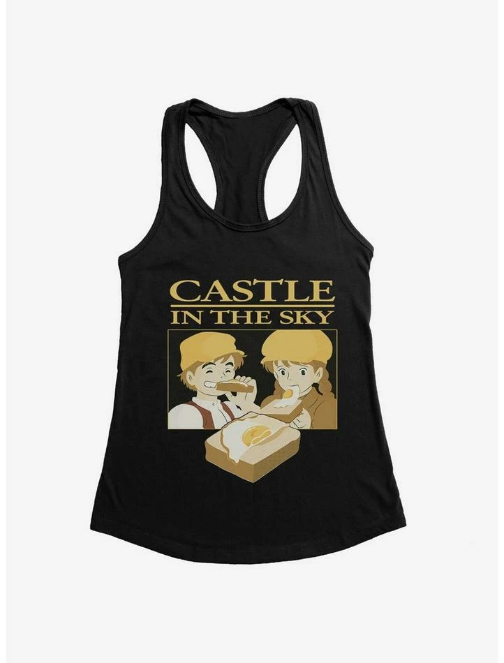 Outlet 🔔 Studio Ghibli Castle In The Sky Sunny Side Up Girls Tank Top 👏 2 Outlet 🔔 Studio Ghibli Castle In The Sky Sunny Side Up Girls Tank Top 👏 - Image 2