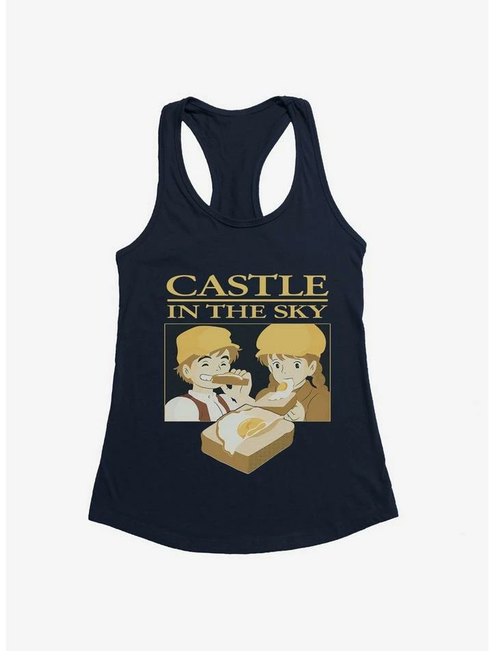 Outlet 🔔 Studio Ghibli Castle In The Sky Sunny Side Up Girls Tank Top 👏 3 Outlet 🔔 Studio Ghibli Castle In The Sky Sunny Side Up Girls Tank Top 👏 - Image 3