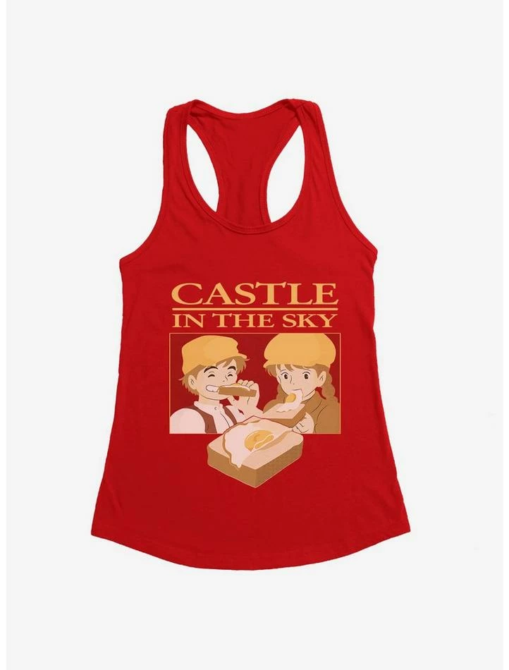 Outlet 🔔 Studio Ghibli Castle In The Sky Sunny Side Up Girls Tank Top 👏 5 Outlet 🔔 Studio Ghibli Castle In The Sky Sunny Side Up Girls Tank Top 👏 - Image 5