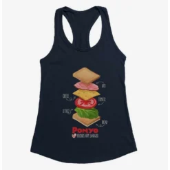 Flash Sale ❤️ Studio Ghibli Ponyo Deconstructed Ham Sandwich Girls Tank Top 👍 -Studio Ghibli Shop 16626429 hi