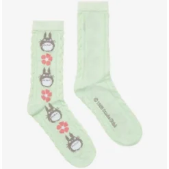 Coupon 🧨 Studio Ghibli My Neighbor Totoro Knit Textured Crew Socks 👍