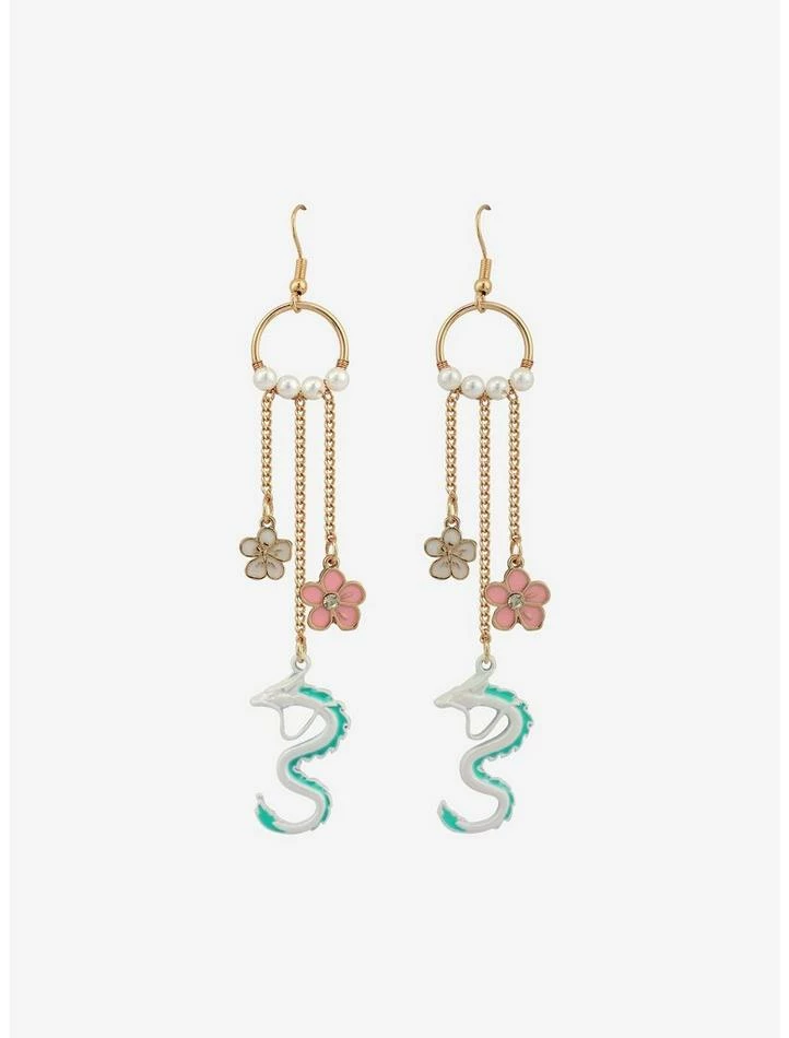 Brand new ✔️ Studio Ghibli Spirited Away Sakura Pearl Chain Earrings 🥰 2 Brand new ✔️ Studio Ghibli Spirited Away Sakura Pearl Chain Earrings 🥰 - Image 2