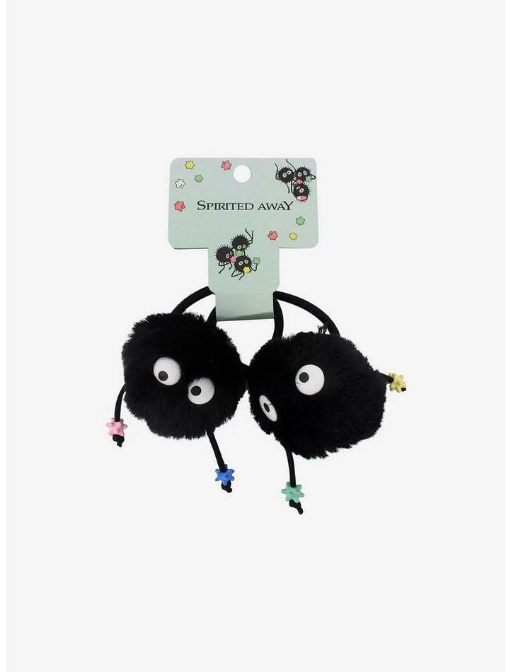 Budget 💯 Studio Ghibli Spirited Away Soot Sprite Pom Hair Tie Set 🥰 1 Budget 💯 Studio Ghibli Spirited Away Soot Sprite Pom Hair Tie Set 🥰