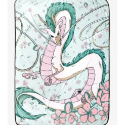 Top 10 ⭐ Studio Ghibli Spirited Away Haku Blossoms Throw Blanket ✨
