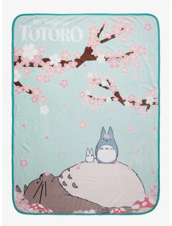 Cheapest π Studio Ghibli My Neighbor Totoro Cherry Blossom Throw Blanket βοΈ 1 Cheapest π Studio Ghibli My Neighbor Totoro Cherry Blossom Throw Blanket βοΈ