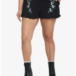 Cheapest โ Her Universe Studio Ghibli Princess Mononoke Forest Spirit Embroidered Soft Shorts Plus Size โจ
