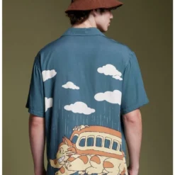 Flash Sale 🥰 Our Universe Studio Ghibli My Neighbor Totoro Catbus Woven Button-Up ⌛ -Studio Ghibli Shop 17394147 av2