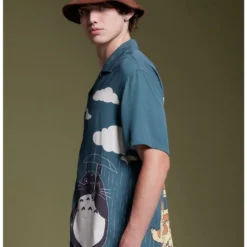 Flash Sale 🥰 Our Universe Studio Ghibli My Neighbor Totoro Catbus Woven Button-Up ⌛ -Studio Ghibli Shop 17394147 av3