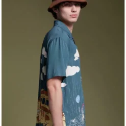 Flash Sale 🥰 Our Universe Studio Ghibli My Neighbor Totoro Catbus Woven Button-Up ⌛ -Studio Ghibli Shop 17394147 av4