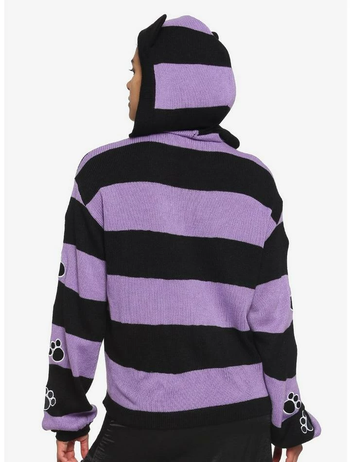 Best Pirce 🔥 Studio Ghibli Kiki's Delivery Service Jiji Stripe Skimmer Girls Hooded Cardigan 🎁 3 Best Pirce 🔥 Studio Ghibli Kiki's Delivery Service Jiji Stripe Skimmer Girls Hooded Cardigan 🎁 - Image 3