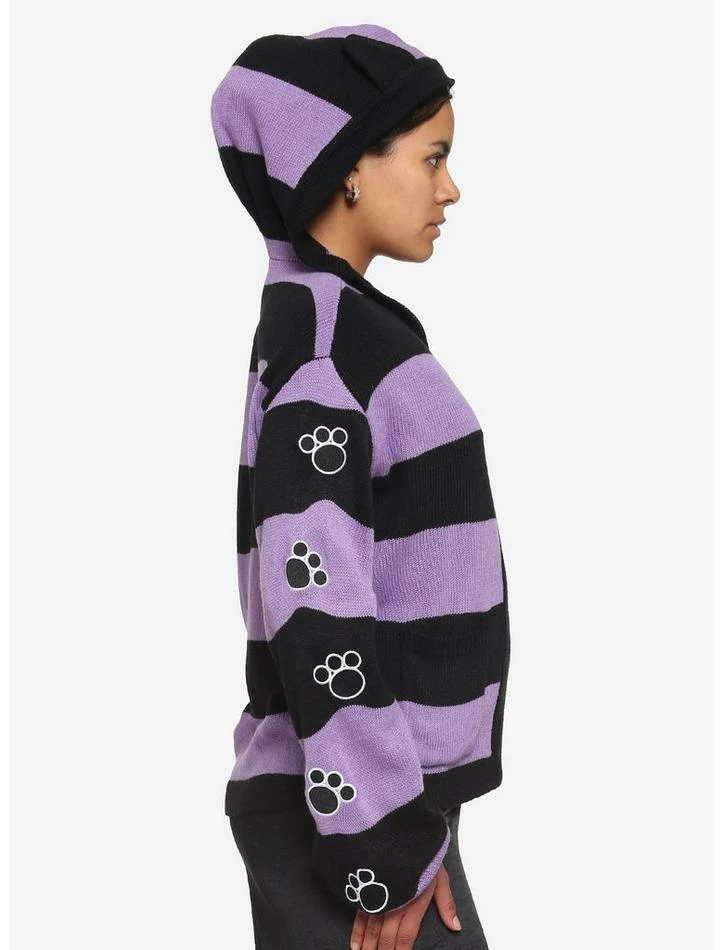 Best Pirce 🔥 Studio Ghibli Kiki's Delivery Service Jiji Stripe Skimmer Girls Hooded Cardigan 🎁 5 Best Pirce 🔥 Studio Ghibli Kiki's Delivery Service Jiji Stripe Skimmer Girls Hooded Cardigan 🎁 - Image 5