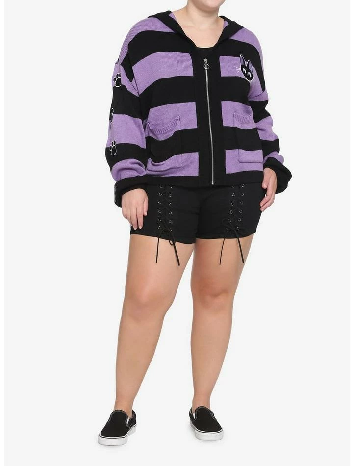 Deals โค๏ธ Studio Ghibli Kiki's Delivery Service Jiji Stripe Skimmer Girls Hooded Cardigan Plus Size ๐ 2 Deals โค๏ธ Studio Ghibli Kiki's Delivery Service Jiji Stripe Skimmer Girls Hooded Cardigan Plus Size ๐ - Image 2