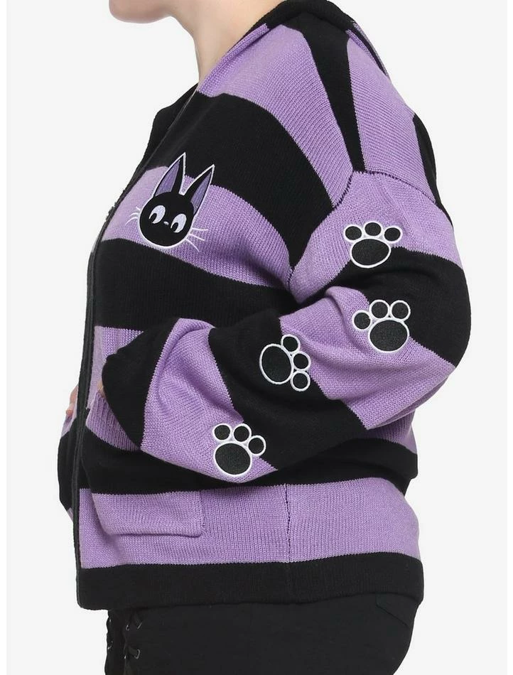 Deals โค๏ธ Studio Ghibli Kiki's Delivery Service Jiji Stripe Skimmer Girls Hooded Cardigan Plus Size ๐ 4 Deals โค๏ธ Studio Ghibli Kiki's Delivery Service Jiji Stripe Skimmer Girls Hooded Cardigan Plus Size ๐ - Image 4