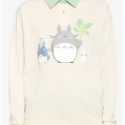 Coupon ✨ Her Universe Studio Ghibli My Neighbor Totoro Pastel Long-Sleeve 😍 Girls Polo Shirt 🎉