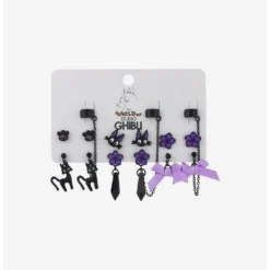 Best Pirce 💯 Her Universe Studio Ghibli Kiki's Delivery Service Jiji Floral Cuff Earring Set ⭐