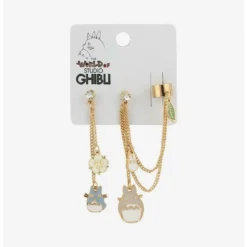 Coupon 🤩 Her Universe Studio Ghibli My Neighbor Totoro Floral Cuff Earrings 🔔