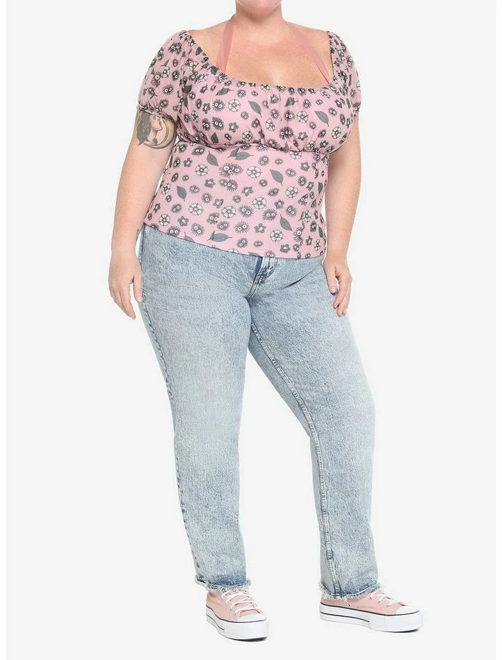 Budget ✨ Her Universe Studio Ghibli My Neighbor Totoro Soot Sprites Ruched Mesh 🧨 Girls Top Plus Size ❤️ 4 Budget ✨ Her Universe Studio Ghibli My Neighbor Totoro Soot Sprites Ruched Mesh 🧨 Girls Top Plus Size ❤️ - Image 4