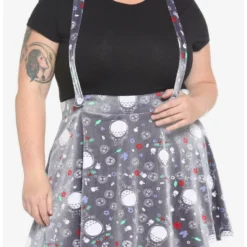 Cheap 👏 Her Universe Studio Ghibli My Neighbor Totoro Grey Velvet Suspender ⌛ Skirt Plus Size ✔️