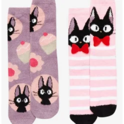 Hot Sale 😉 Studio Ghibli Kiki's Delivery Service Jiji Fuzzy ⌛ Socks 2 Pair ✨