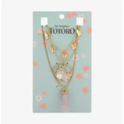 Outlet ✨ Studio Ghibli My Neighbor Totoro Sakura Crystal Necklace Set ⌛