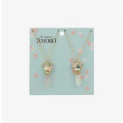 Flash Sale 🎉 Studio Ghibli My Neighbor Totoro Sakura Crystal Best Friend Necklace Set ✨