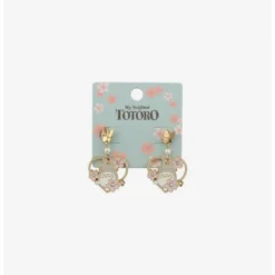 Hot Sale ✨ Studio Ghibli My Neighbor Totoro Sakura Heart Drop Earrings 🤩