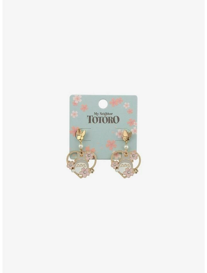 Hot Sale ✨ Studio Ghibli My Neighbor Totoro Sakura Heart Drop Earrings 🤩 1 Hot Sale ✨ Studio Ghibli My Neighbor Totoro Sakura Heart Drop Earrings 🤩