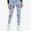 Hot Sale 🔥 Her Universe Studio Ghibli My Neighbor Totoro Holiday Fair Isle Leggings 🧨