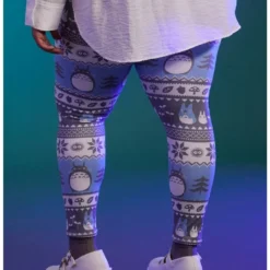 Best Pirce 👏 Her Universe Studio Ghibli My Neighbor Totoro Holiday Fair Isle Leggings Plus Size 😍 -Studio Ghibli Shop 19283803 av2