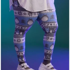 Best Pirce 👏 Her Universe Studio Ghibli My Neighbor Totoro Holiday Fair Isle Leggings Plus Size 😍