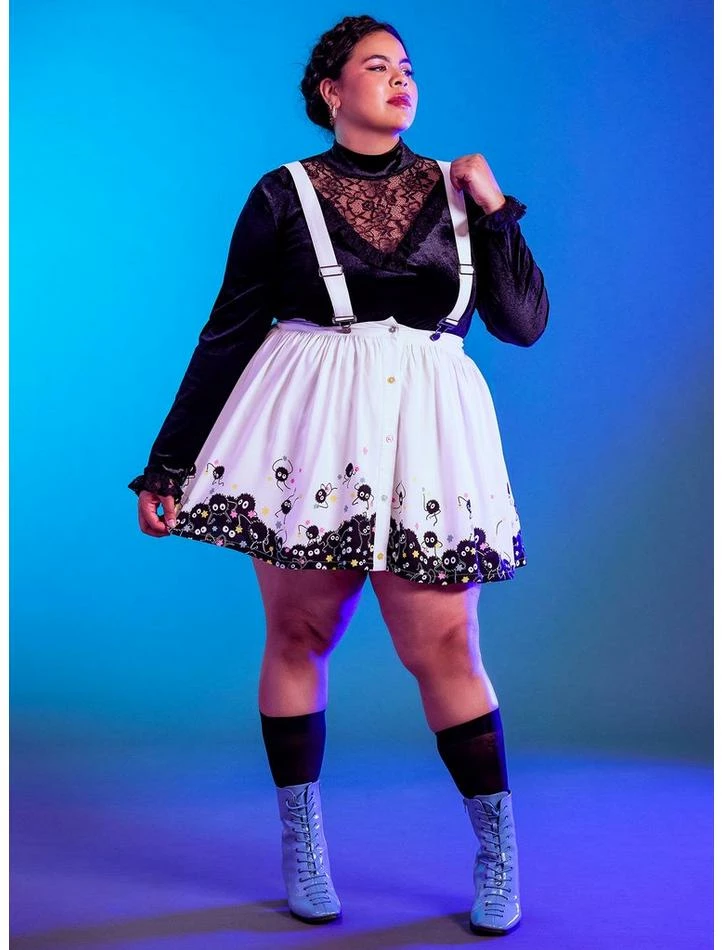 Brand new ๐ Her Universe Studio Ghibli Spirited Away Soot Sprites Star Candy Suspender Skirt Plus Size โค๏ธ 2 Brand new ๐ Her Universe Studio Ghibli Spirited Away Soot Sprites Star Candy Suspender Skirt Plus Size โค๏ธ - Image 2