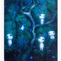 Discount 🎁 Studio Ghibli Princess Mononoke Kodama Throw Blanket ✨