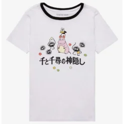 Budget 😍 Studio Ghibli Spirited Away Trio Girls Ringer T-Shirt ✔️