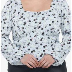 Brand new 🎉 Studio Ghibli Spirited Away Soot Sprites Girls Crop Woven Top Plus Size 🎉
