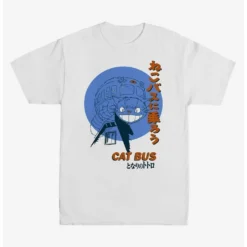 New 🎁 Studio Ghibli My Neighbor Totoro Cat Bus Tonal T-Shirt 👍